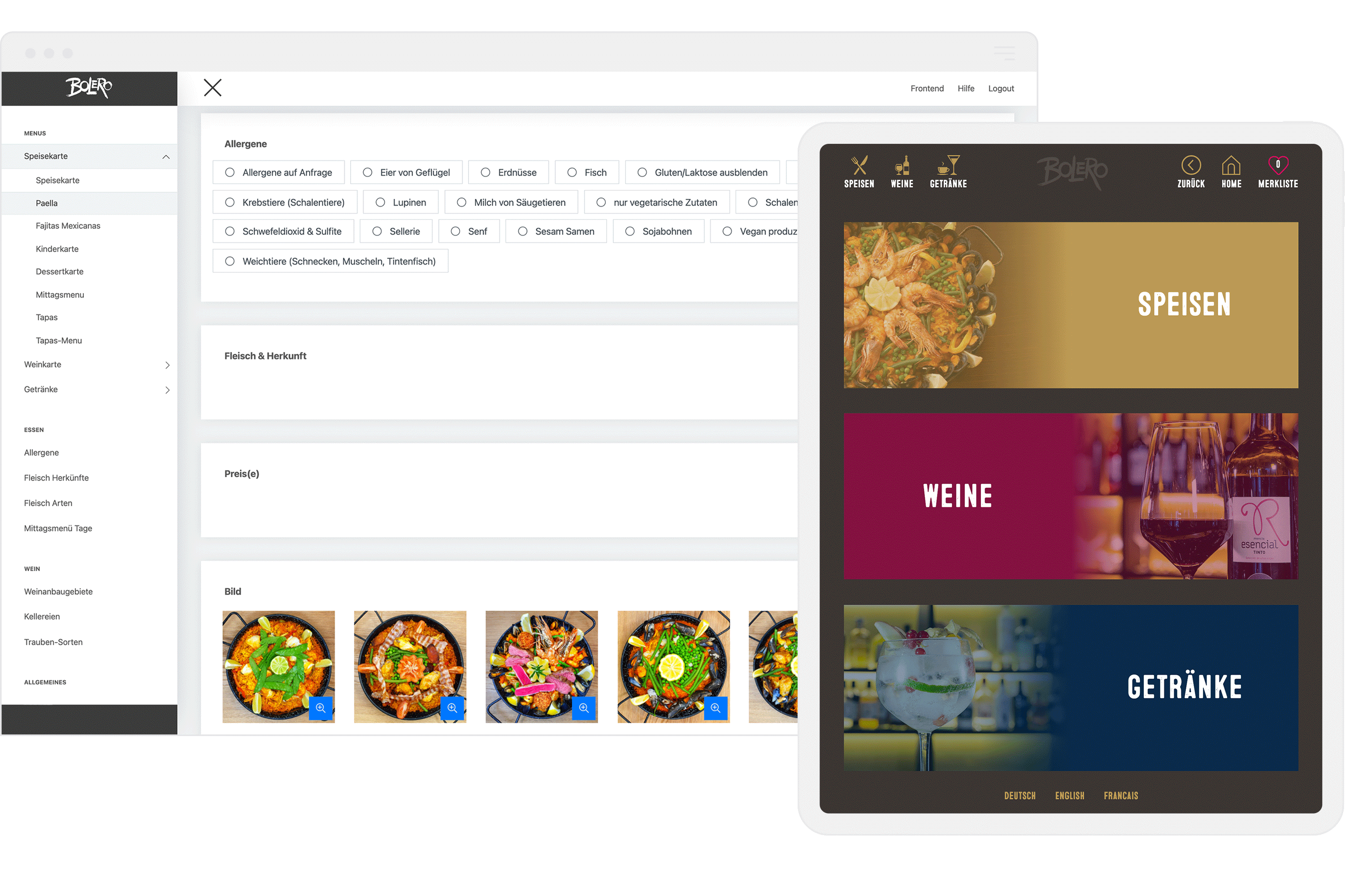 WINMEN - Digitale Wein- und Menukarte